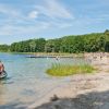 Badestrand Weißer See bei Wesenberg, Mecklenburgische Seenplatte