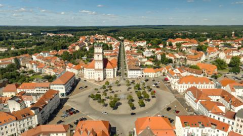 Blick auf die barocke Stadtanlage